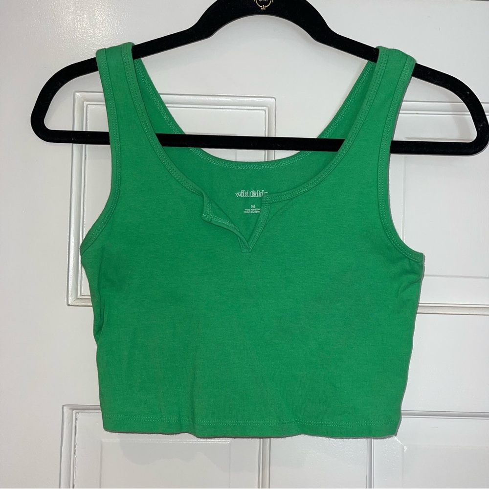 Kelly Green Cropped Tank